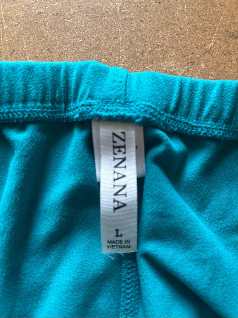 3/$20 Zenana Outfitters Teal 7/8 Stretch Leggings - Picture 3 of 4